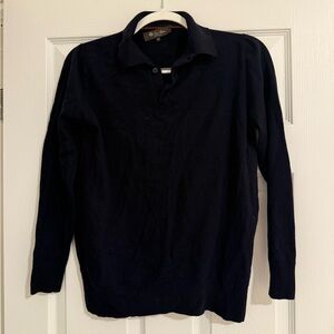 Loro Piana Navy Polo Sweater